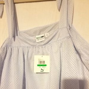 Light blue..almost gray Puma shirt